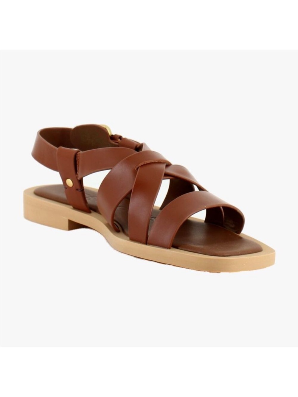 Aerosoles St Clair Sandal Strappy Slingback Brown Leather Size 7